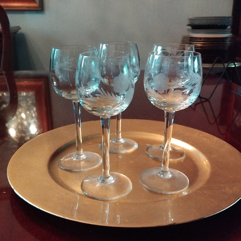 Etched Glass Stemware